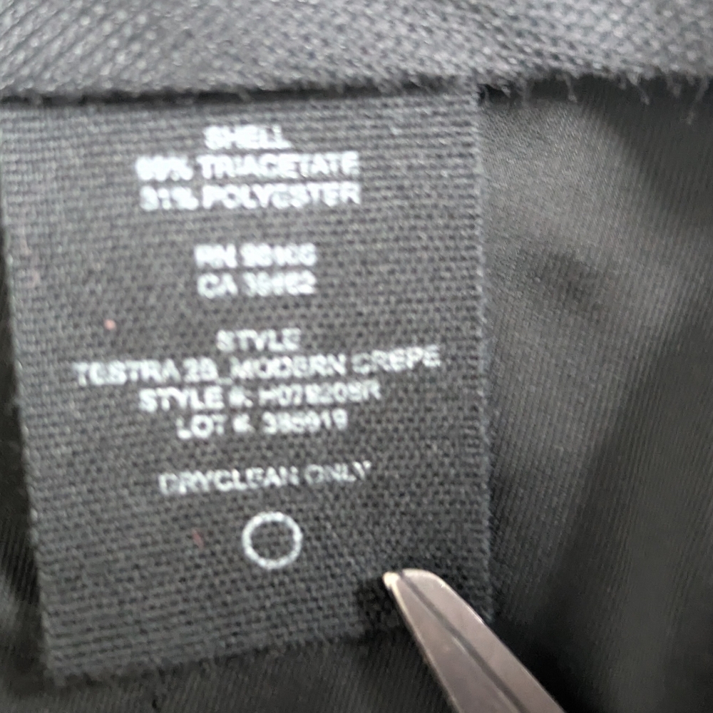 Theory Treeca 2b Modern Crepe Straight Pants Suit Black Size 2 Length 28" EUC - Picture 11 of 14